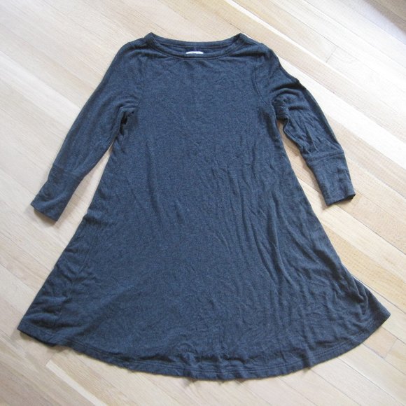 Lou & Grey SignatureSoft Dark Grey T-Shirt Dress A-Line Size XS 3/4 Long Sleeves - Picture 3 of 7